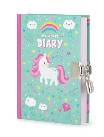 Legami,Diario segreto con Lucchetto, Tema Unicorn