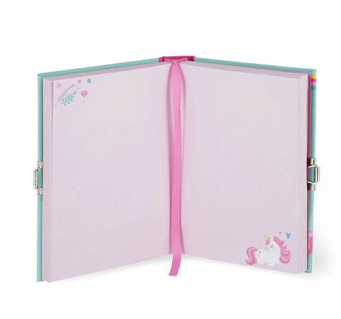 Legami,Diario segreto con Lucchetto, Tema Unicorn