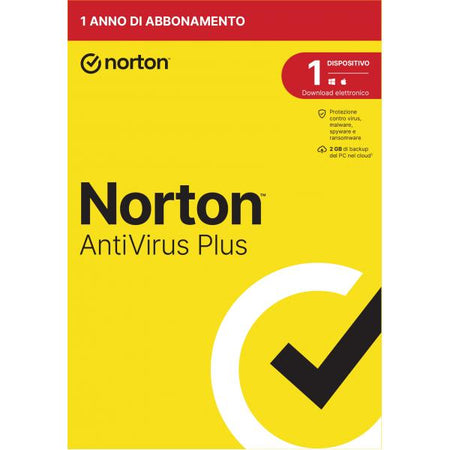 NORTON ANTIVIRUS PLUS 2GB IT 1 USER 1 DEVICE 1Y VECCHIO CODICE 21397559