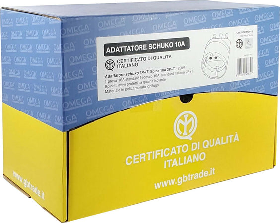 100x Adattatore Schuko Spina 10A 2P+T, Presa Schuko P30 16A Standard Tedesco, 10A Standard Italiano 2P+T, Imq Approval Fai da te/Materiale elettrico/Multiprese Non solo alimenti - Albano Laziale, Commerciovirtuoso.it