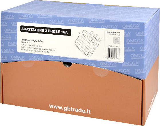 100x Adattatore Triplo 3 Prese Bipasso 10/16A 2P+T, Spina 16A 2P+T Fai da te/Materiale elettrico/Multiprese Non solo alimenti - Albano Laziale, Commerciovirtuoso.it