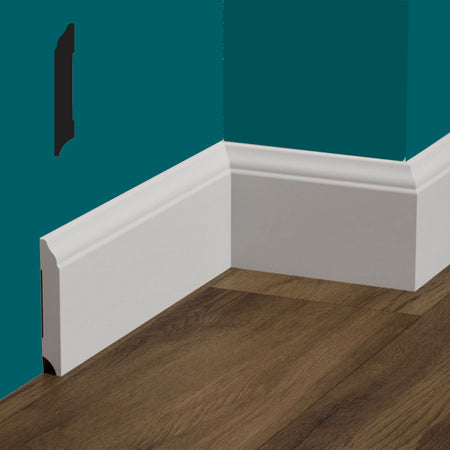 bancale da 86,4ml di Battiscopa BAROCCO in POLIMERI FeelingWood-HD 100x15mm - BIANCO - Eternal Parquet