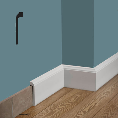 bancale da 86,4ml di Battiscopa Coprimarmo FIRENZE  in POLIMERI FeelingWood-HD 100x22mm - BIANCO - Eternal Parquet