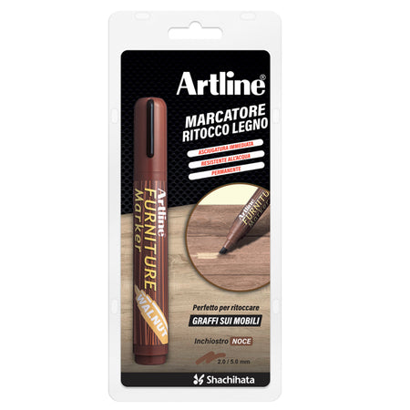 Marcatore Permanente Per Legno Furniture Marker Artline Punta Scalpello Noce