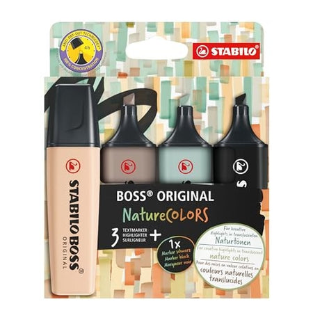 Stabilo Boss Evidenziatori Nature Colors 4 Colori