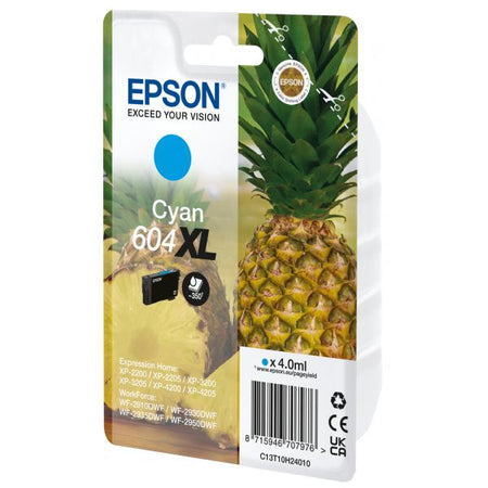 EPSON 604XL CIANO (C13T10H24020) - CARTUCCIA ORIGINALE AD ALTA EFFICIENZA