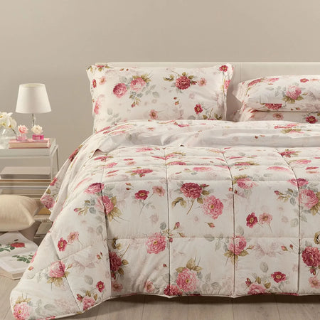 Trapunta Eden Rose Matrimoniale in Cotone 300 gr/mq - Caleffi