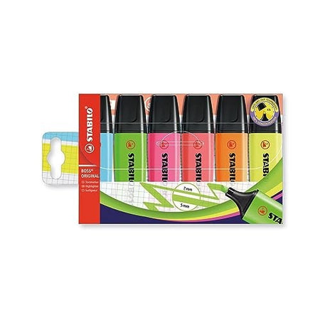 Stabilo boss, Astuccio da 6 Evidenziatori