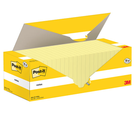 Cf. 18+6Pz Blocco 100Fg.Post-It Notes 76X76Mm 654-Cy-Vp24 Giallo Canary