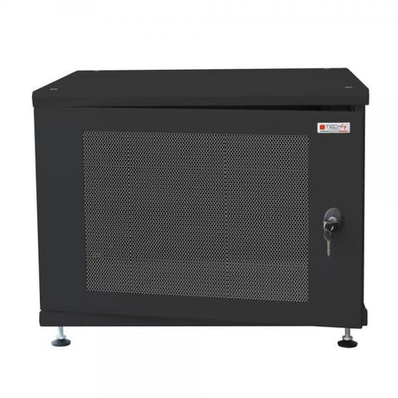 Armadio Rack 19'' ideale per Accumulatori Fotovoltaico 8U P600mm Nero