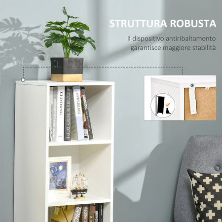 libreria mobile scaffale libri libreria da parete muro grande soggiorno salotto ingresso camera ufficio studio in legno colonna bagno multiuso 8TT836-485WTDER