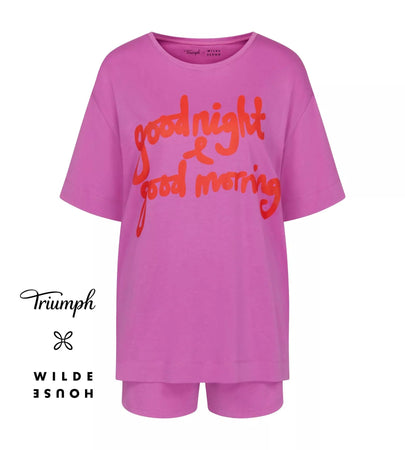 Triumph Pigiama Estivo Corto da Donna Sets PSK 10 CO/MD 10214841 Orchidea S35 - Passarelli Biancheria