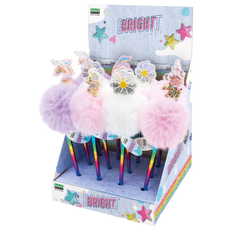 Expo 12 Penne Bright Pom Pom E Paillette Fantasie Assortite Lebez