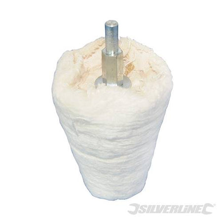 Spugna di lucidatura conica adatta a trapani con mandrino 6mm silverline Silverline