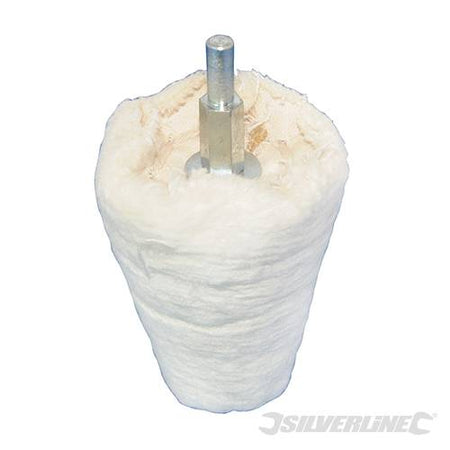 Spugna di lucidatura conica adatta a trapani con mandrino 6mm silverline Silverline