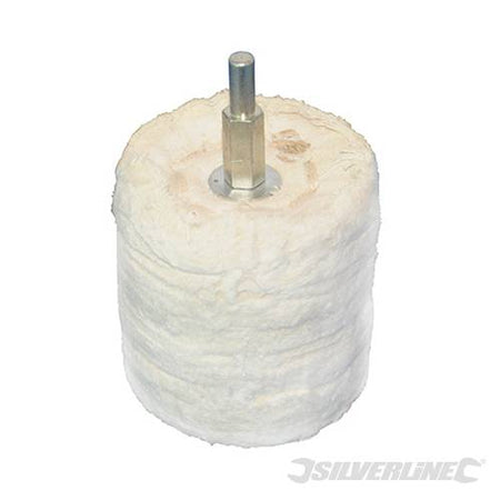 Spugna cilindro di lucidatura conica in cotone per trapani elettrici Silverline Silverline