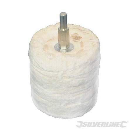 Spugna cilindro di lucidatura conica in cotone per trapani elettrici Silverline Silverline