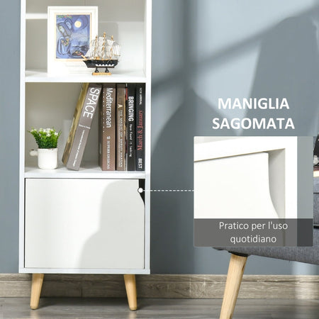 libreria mobile scaffale libri libreria da parete muro grande soggiorno salotto ingresso camera ufficio studio in legno colonna bagno multiuso 8TT836-485WTDER