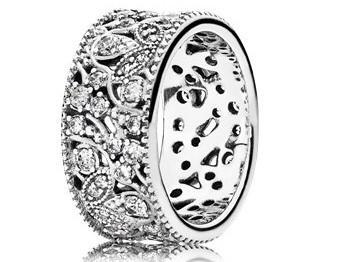 Pandora - Anello Foglie Scintillanti