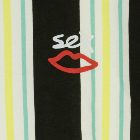 SEX SKATEBOARDS Felpa Leggera Cappuccio Uomo Slater Hoody Lime Stripe da uomo