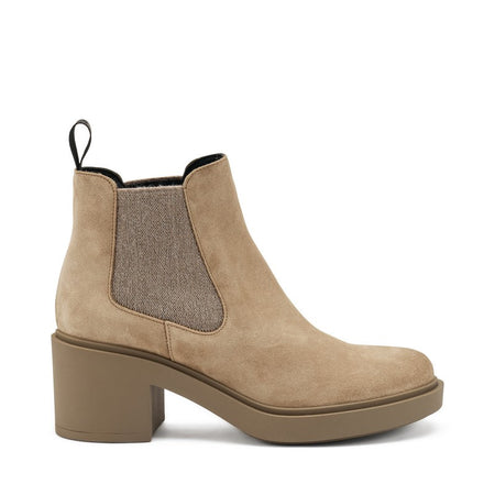 Frau beatles donna con tacco in camoscio honey 80C3