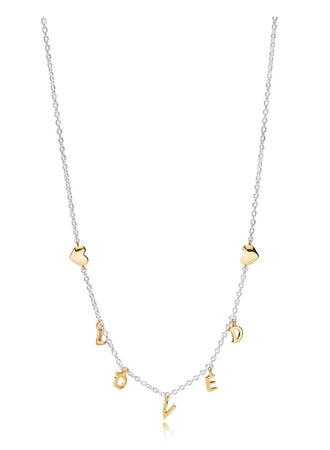 Pandora - Collana Pandora con scritta Loved