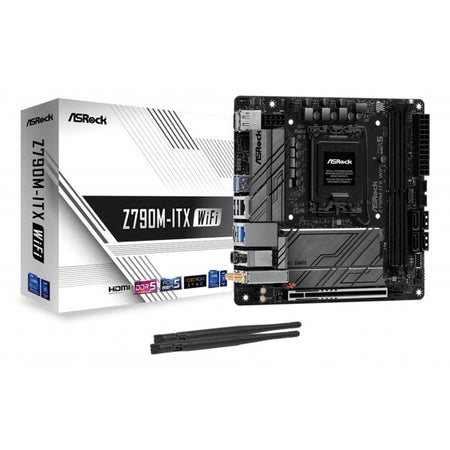 MB Asrock 1700 Intel Z790M ITX WIFI 2xDDR5- 4xSATA3 Hyper M.2- HDMI DP eDP- mini ITX