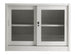 Sopralzo armadio di metallo con ante scorrevoli in vetro e piani metallici cm. 150x60x85H