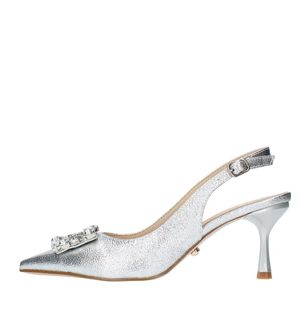 TWENTY FOUR HAITCH Scarpe con Tacco Argento da donna