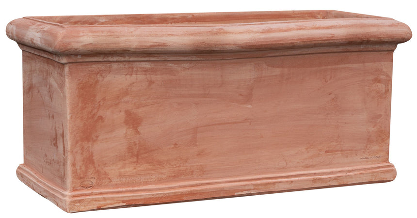 Biscottini Cassetta fioriera in Terracotta festonato 100% Made in Italy interamente Lavorata a Mano
