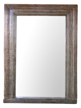Biscottini Specchio da parete in legno massello di teak