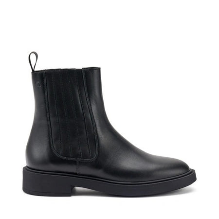 Frau Beatles in pelle nero con elastico ricoperto