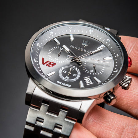 Orologio MASERATI uomo GT cronografo acciaio brunito