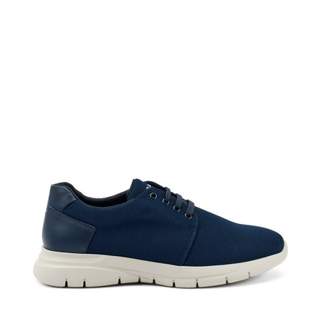 Frau sneakers uomo in tessuto tecnico blu 09X1