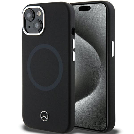 cover mercedes iphone 15/14/13  nera compatibile magsafe system