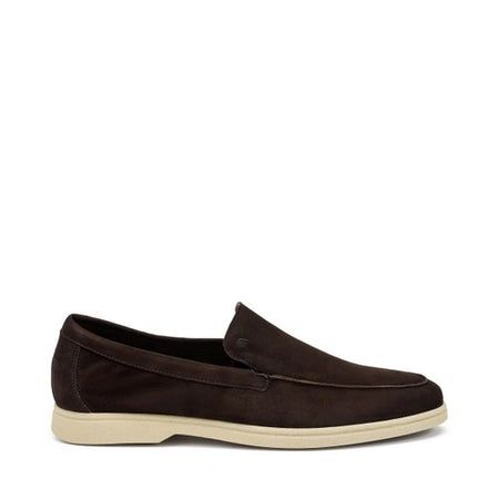 Frau mocassini uomo casual in camoscio cacao 32D0