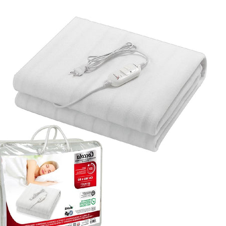 Coperta Termica con Telecomando Singola Anallergica Lavabile 3Funzioni 60watt