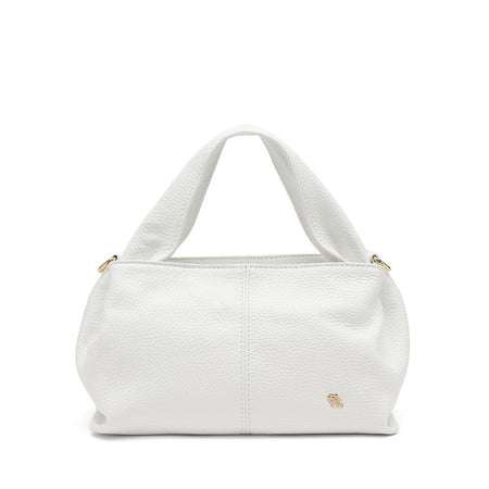 Frau borsa a mano morbida in pelle white B421