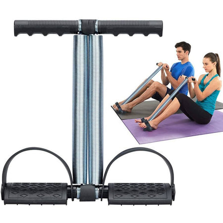 Corda Elastica Con Doppia Molla Per Bodybuilding Fitness Yoga Allenamento Addome