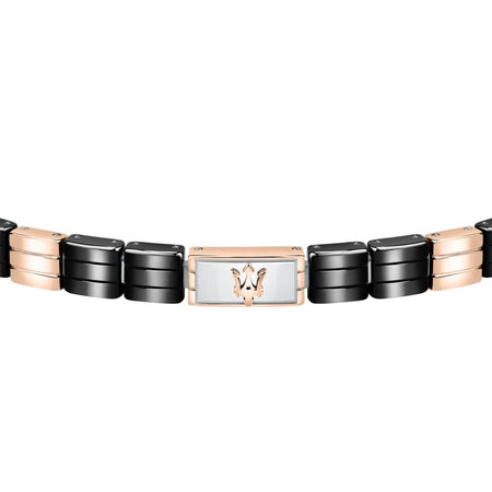 Bracciale MASERATI uomo Ceramic nero / oro rosa