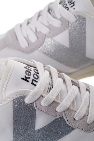 Kehnoo sneakers donna vintage white silver KW9312