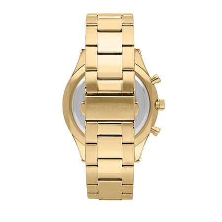 Orologio TRUSSARDI uomo T-logo multi funzione dorato / nero