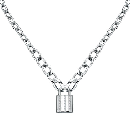 Collana MORELLATO donna Abbraccio acciaio pavé