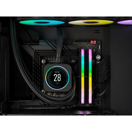 CORSAIR RAM VENGEANCE RGB DDR5 32GB 2X16GB DDR5 6000 PC5-48000 C36 1.4V INTEL XMP MEMORY - BLACK
