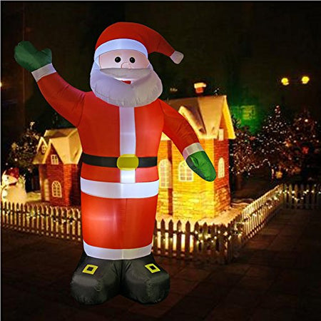 Gonfiabile Babbo Natale 240cm con LED per Esterno e Interno Natalizio Impermeabile