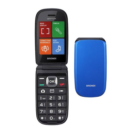 Brondi Raptor telefono cellulare dual sim,Flip Attivo: Rispondi e termina le chiamate aprendo e chiudendo il flip.display a colo