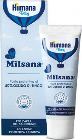 10x Humana Baby Milsana 50 Ml Con Ossido Di Zinco Al 50% Ideale Per Secchezza, Arrossamento Ed Irritazione 10 Confezioni Prima infanzia/Igiene e benessere/Prodotti per la cura delle pelle/Creme lenitive Sanitaria Gioia del Bimbo - Villa San Giovanni, Commerciovirtuoso.it
