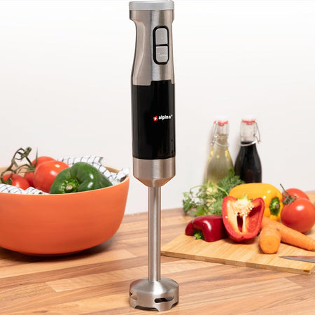 Frullatore ad Immersione Mixer in Acciaio con Misurino 700ml 3 Funzioni 1000Watt
