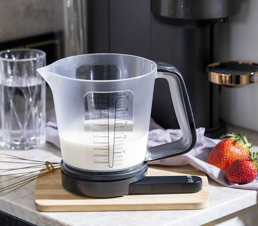 Bilancia Cucina Digitale con Caraffa Graduata Elettronica 5kg 1200ml Display Tara