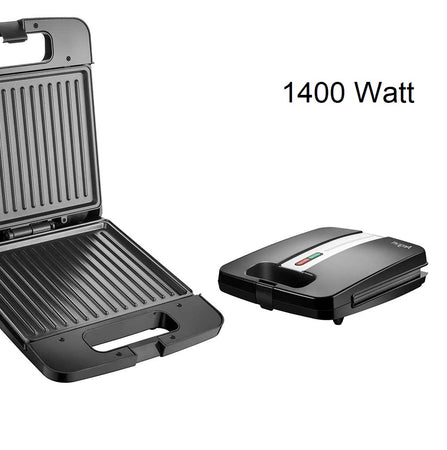 Piastra Elettrica Bistecchiera 1400W Antiaderente Tostapane Grill Panin Sandwich